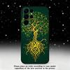Tree of life Yggdrasil Phone Case For Samsung S25,S24 Ultra,S20,S30 plus,S22 plus,S23,S30 Ultra 5G Silicone Black Shell