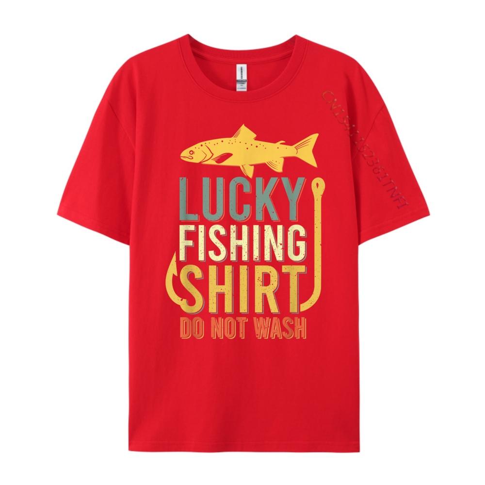 

Lucky FishingShirt Youth Kids Womens Boys Mens Trout Funny Graphic Tees Men Mens TShirts S
