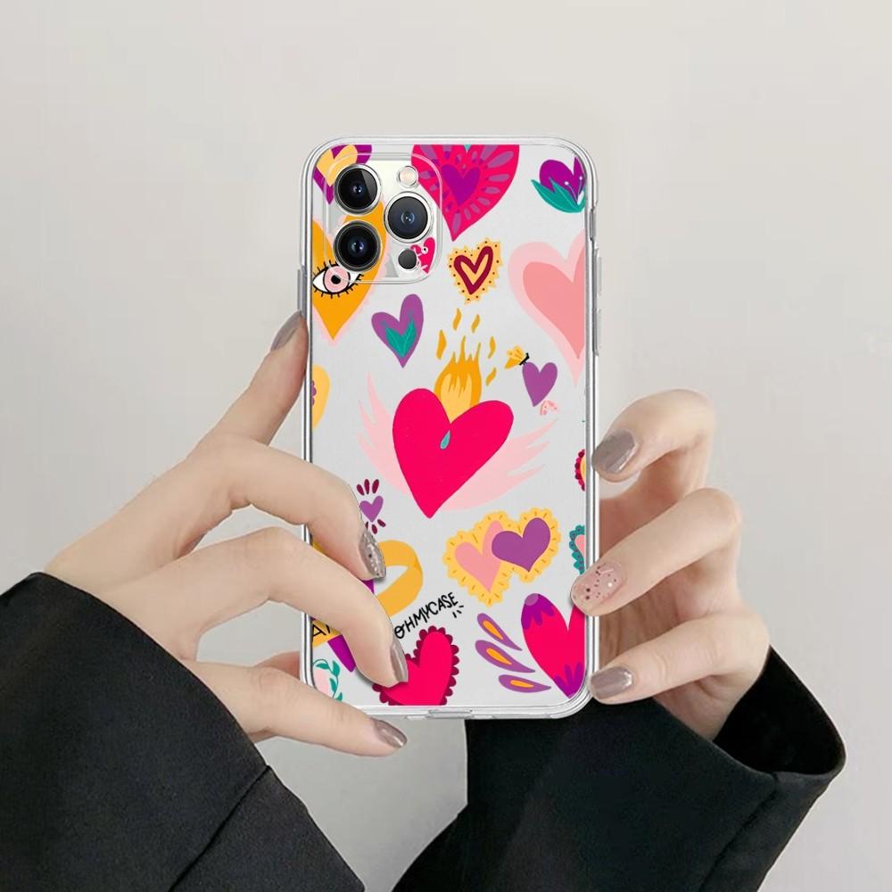 Fashion Lovely Phone For Iphone 7 14 13 Mini 6s 6 Pro Plus 11 Max 12 8 X XS XR Silicon Soft Straight Silikon TPU-deksel