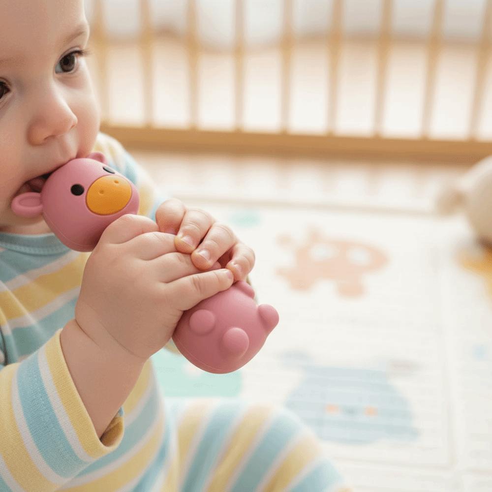 Food-Grade Silicone Baby Silicone Teether Toys Cartoon Shape Baby Chewing Toy Children