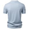 AIOPESON Men's Tencel Rayon Blend Polo Shirt Breathable Stretch Business Casual Button Up Summer Golf Top Solid Color