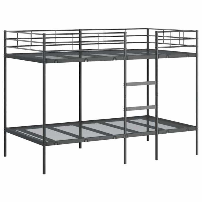 VidaXL Lit superposé sans matelas noir 100x200 cm acier, cadre de lit, sommier, meuble de chambre, lit mezzanine, cadre de 42000324