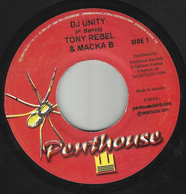 7inch Record TONY REBEL & MACKA B - D.J. Unity NONE Penthouse Recor Jamaica Reggae, Ska & Dub Used