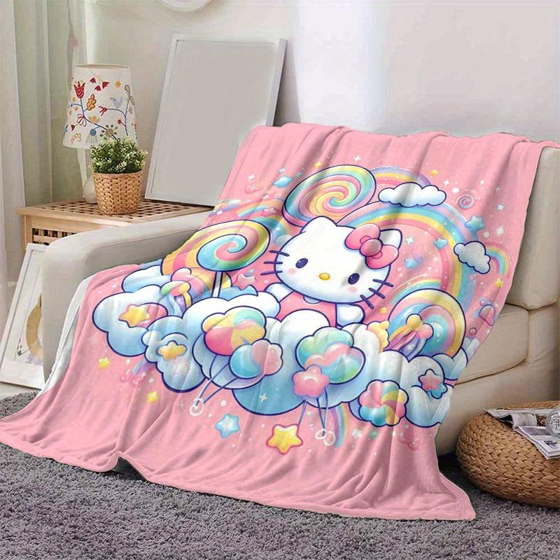 1pc. Hello Kitty Rainbow Dreams Blanket - Perfect for Home, Office, Outdoor Use, Gift Idea, Suitable for All Seasonsz041754