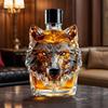 One Piece of a 350Ml Whiskey Decanter Featuring a Distinctive Wolf Design, Ideal for Decorating a Home Bar Or As a Gift for Art Enthusiasts