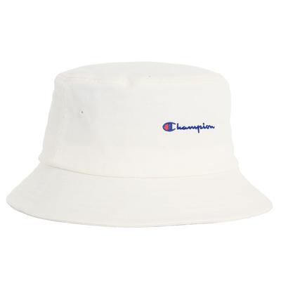 Champion Bucket Hat with Script Logo, White, Size 58cm, Unisex Cotton Hat, Model 587-006A