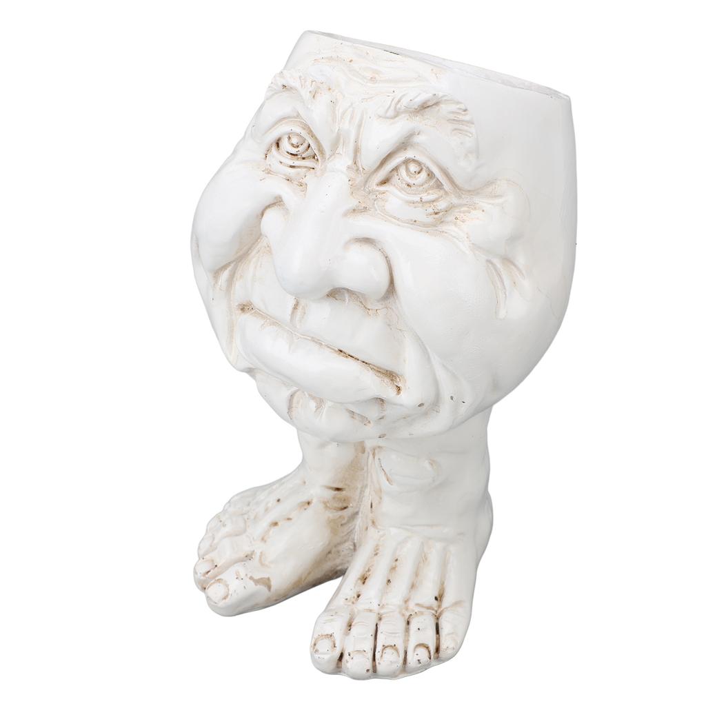 Resin Flower Pot Innovative Exquisite Retro Old Man Planter Pot Succulent Pot for Outdoor Garden