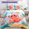 Sea Animals Bedding Set Breathable Duvet Cover with Pillowcases Decorative Bed Linen for Bedroom Home Decoration Birthday Gift