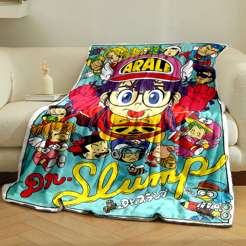 Bright cartoon characters surround "ARALE" text with playful energy. for all seasons blanket lunch break throw gift
