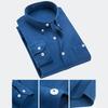Men Vintage Turn Down Collar Sztruksowe guziki Plus Size Business Slim Shirt