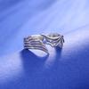 Adjustable Angel Demon Wing Ring Men Women Vintage Retro Style Plated Geometric Statement Jewelry