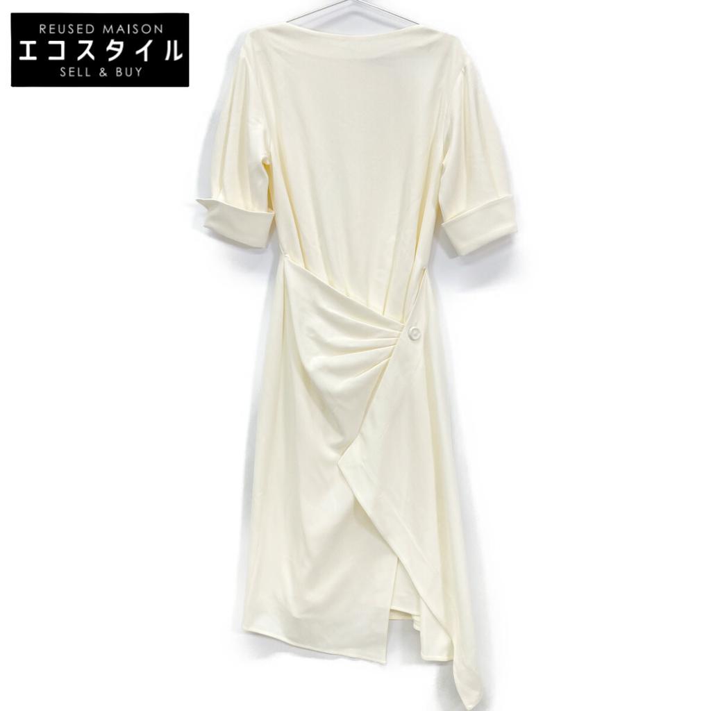 Proenza Schouler R2513011B Ivory Midi-Length Bateau Neck Dress Dress 2 IvoryUsed