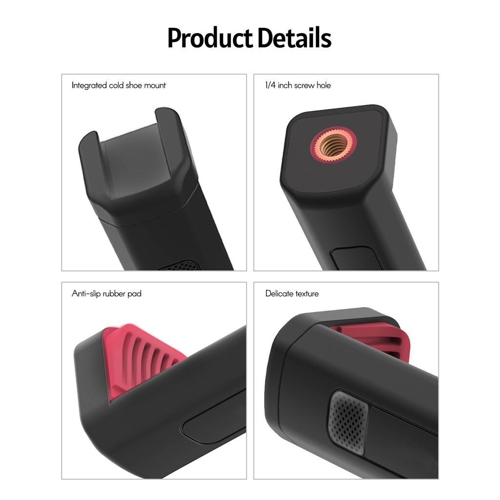 Mini Vlog Live Streaming Smartphone Clip Adjustable Phone Holder with Cold Shoe Mount 1 4 Inch Screw Hole for 55 90mm