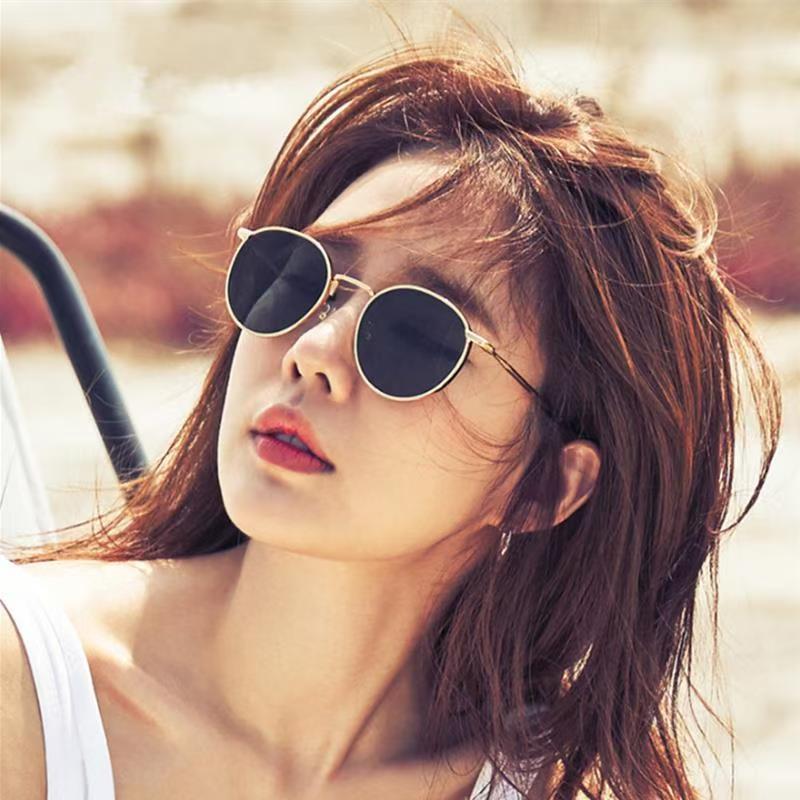 New Men Small Frame Metal Oval Sunglasses Classic Men Retro Sun Shading Driving Sun Glasses Fashion Women's Anti Glare Eyewear