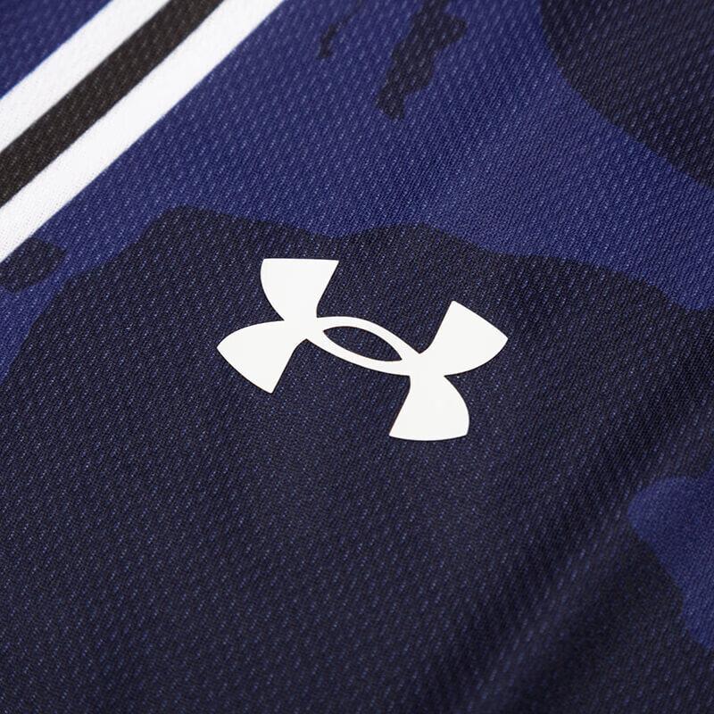 Under Armour Logo Print Breathable Short Sleeve T-Shirt Color Block Knitted Shorts Casual Sports Set Men sets 21500531-100+24500210-409