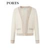 PORTS Women's Jacquard V-Neck Cardigan