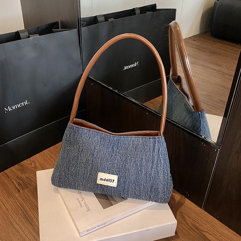 

Сумка под мышкой женская модная повседневная джинсовая сумка через плечо нишевая сумка для поездок