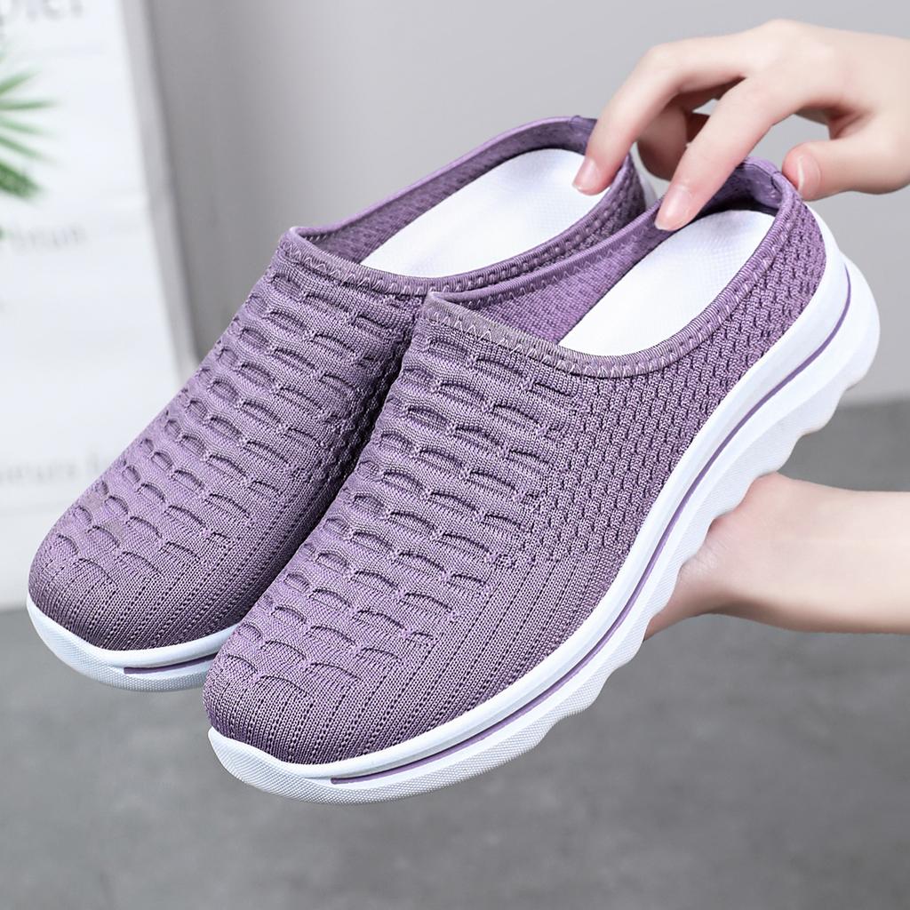 Unisex semi-drag summer new soft-soled comfortable one-pedal casual shoes versatile, breathable and non-smelly feet fashionable single shoes