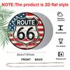 2D Flat 1pc Vintage Road Trip Decoration Plaque, Route 66 American Flag Pattern Signs, Garage Decor, Bar Decor, Home Wall Hanging Decor, Wonderful