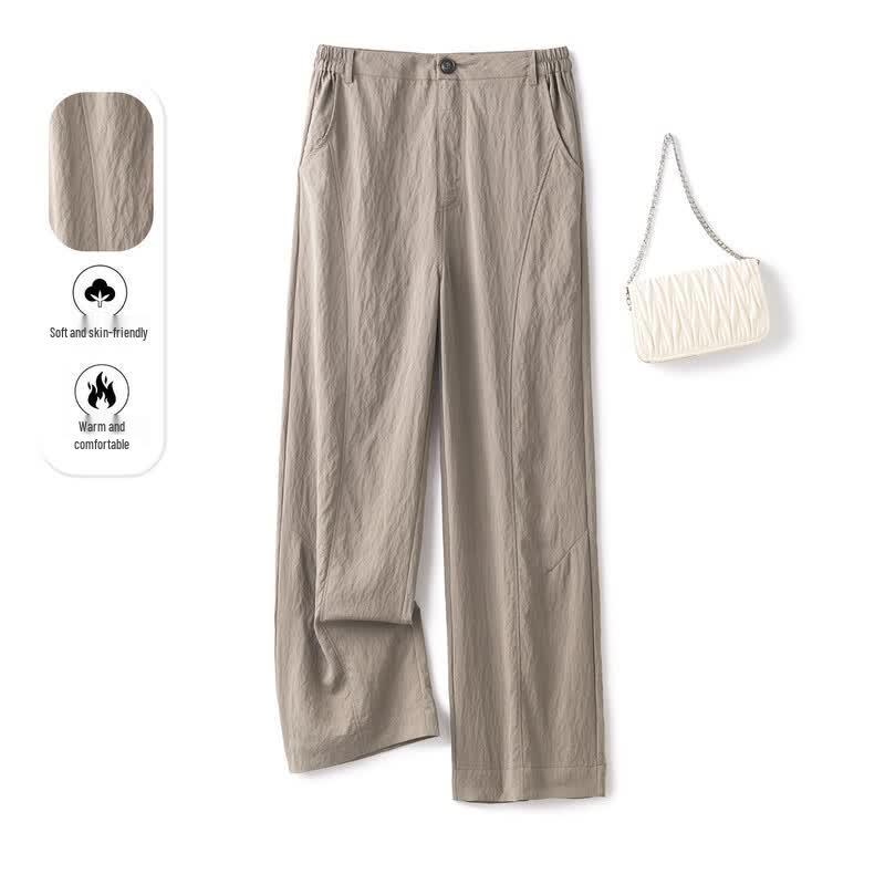 Srcr Women s 19 Momme Silk Straight Wide-Leg Pants 2XL