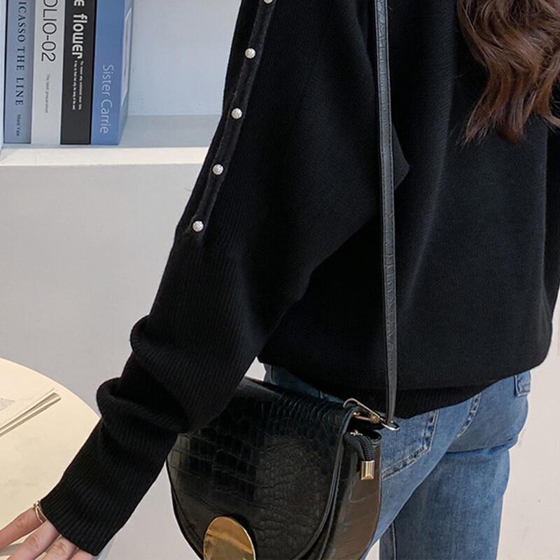 MOCANA Women's Fashion Versatile Long Sleeve Knit Top