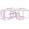 Eckregal Handwerker Eiche 200x40x45 cm Spanplatte