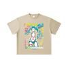 260 GSM Double Yarn 32 Count 100% Cotton Cyberpunk V9 Rebecca Print Unisex Heavy Cotton T Shirt