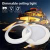 A20F-Boat Dimmable LED Ceiling Light With Touch Dimmer Switch Interior Down Lamp 9-30V Caravan Marine Interior Light