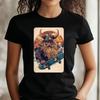 T-Shirt Women Viking Rides Skateboard Motif Cotton Size XS To 3XLWill Open In New Window or Tab