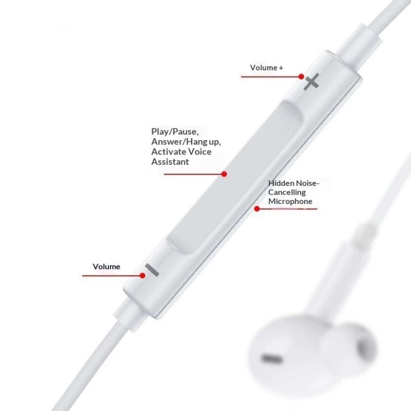 Type C Wired Earphones For Phone In Ear Earphones Wired Earbuds Laptops Tablet Headset