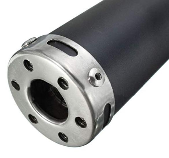 Universal Muffler Silencer Chamber for and custom and [Black] 2-stroke 4-stroke motorcycles, modifications, mopeds.