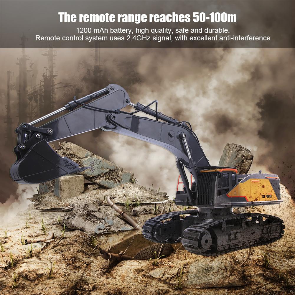 2.4GHz Electronic Excavator Engineering Vehicle Remote Control Truck RC Toy