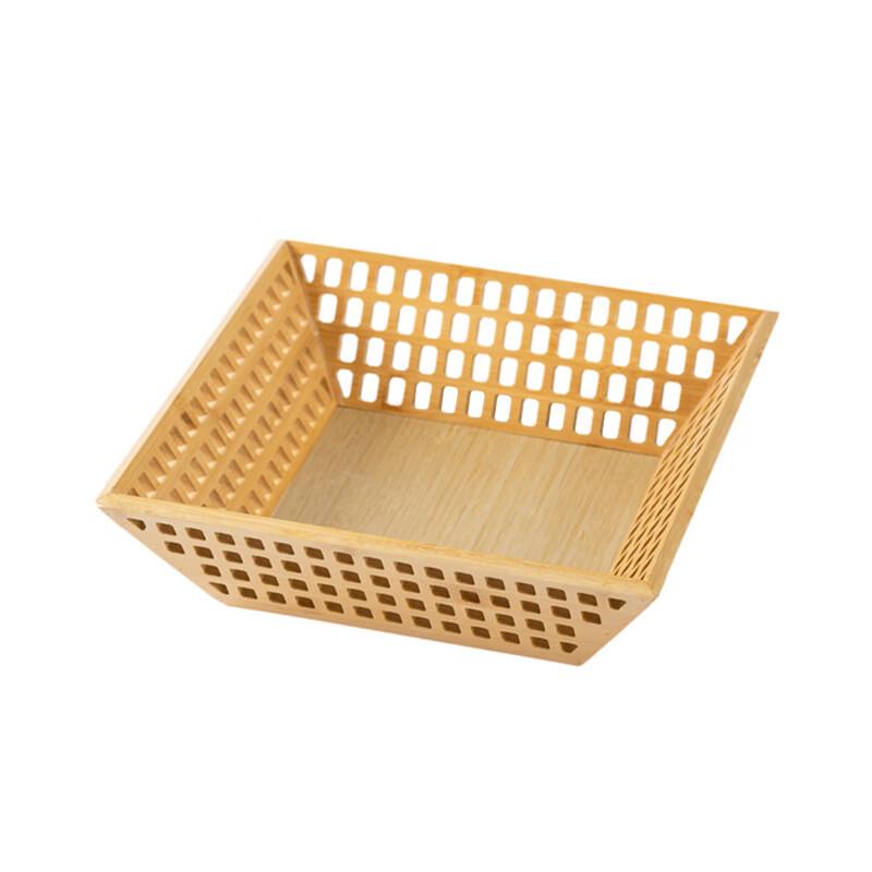 Ru Han Hollowed Bamboo Wood Fruit & Bread Basket