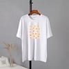 Hirsionsan Little Daisy Print T Shirt Women 2021 New Basic 100% Cotton Summer Tops for Girl Korean Sweet Short Sleeve Female Tee Cute Flower Clothing