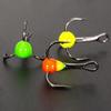 10Pcs/Box Mini Ice Fishing Hook Rust-resistant High Carbon Steel Good Toughness Solid Treble