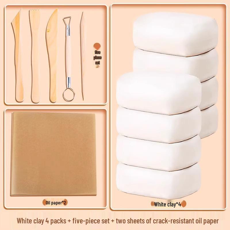 Stone Clay DIY Kit: Lightweight Polymer & Plaster Clay for Handmade Sculptures