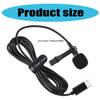 1 Set Omnidirectional Type C Lapel Microphone for Desktop and Notebook Gaming Video Recording and Meetings Lavalier Mic