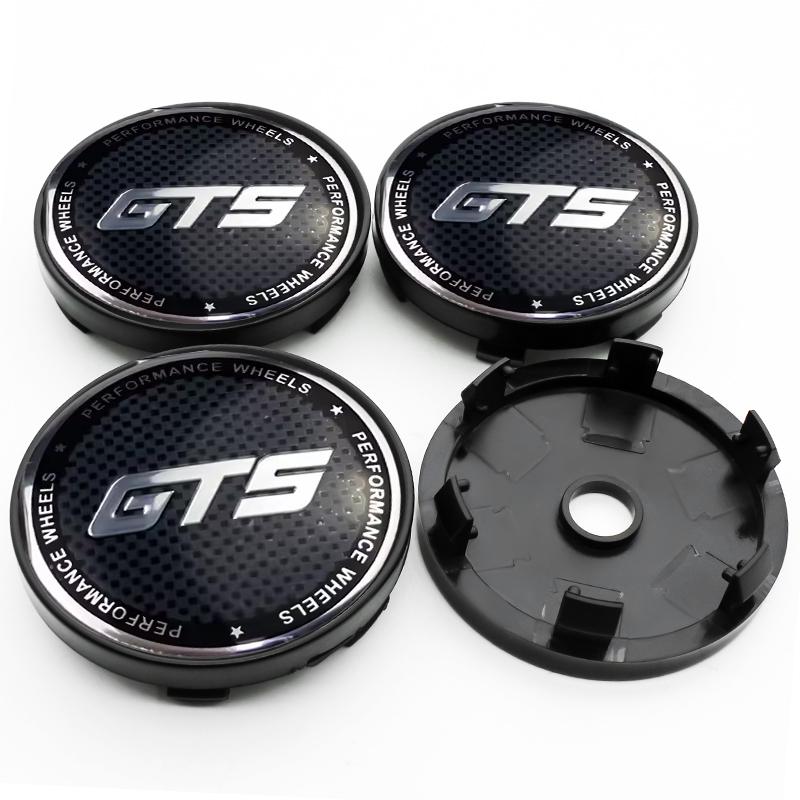 4Pcs 56/60mm GTS Emblem Car Wheel Center Hub Caps Covers Hubcap Sticker For BMW Ford VW Toyota Tesla Skoda Dodge