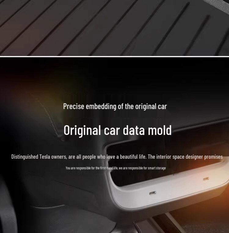 Tesla Model Y Rear Seat Organizer & Trash Can - New Version