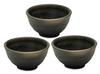 Mino ware sake set of black rust cups, 3, finish, 403-19-41E(3)