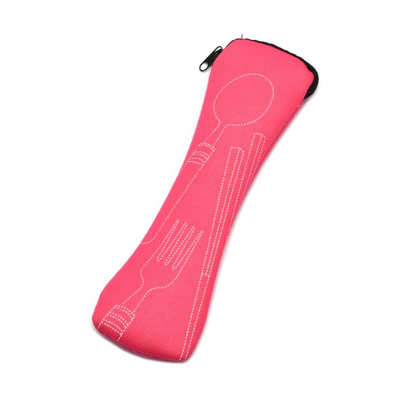 1 шт переносная сумка на молнии для столовых приборов путешествий кемпинга перерабатываемая сумка для столовых приборов палочек для еды ложек тканевая сумка для хранения 1PCS розы красного 455₽