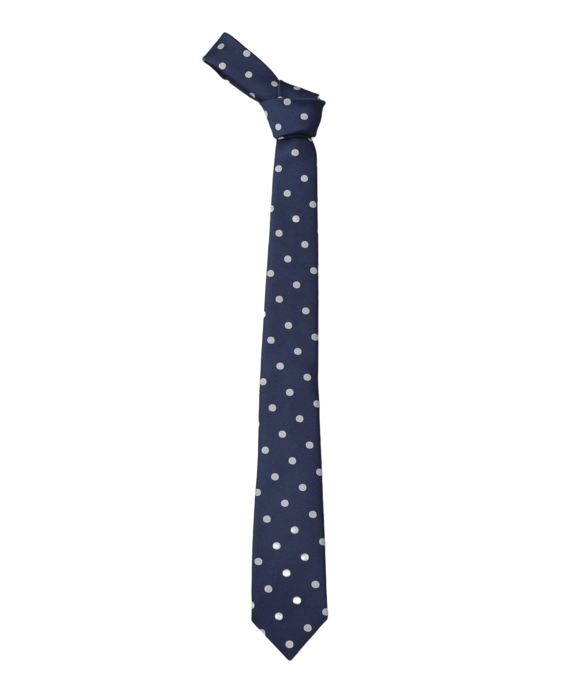 [Nano Universe] Kyoto Washable Dot Tie Men s F 120 Navy 668-4242201