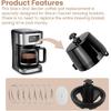Coffee Replacement Brew Basket Spring Loaded Stopper Kits For Decker Hamilton Coffee Maker Parts and Mr. Coffee Black, Compatible with Majority 4-12