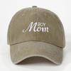 Washed Cotton Boy Mom Embroidery Caps Vintage Baseball Cap Fashion Sport Visors Cap  Gifts