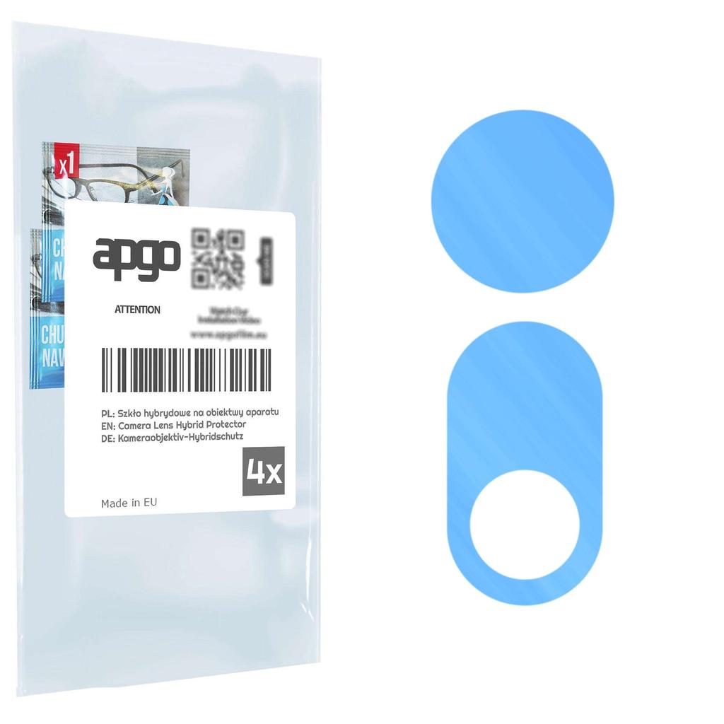 apgo 4x Lens Protector Kamera Beskyttende Hybrid Glass for Motorola Moto E (2020), Kamerabeskyttelse, 9H kameralinse Kameralinsebeskytter