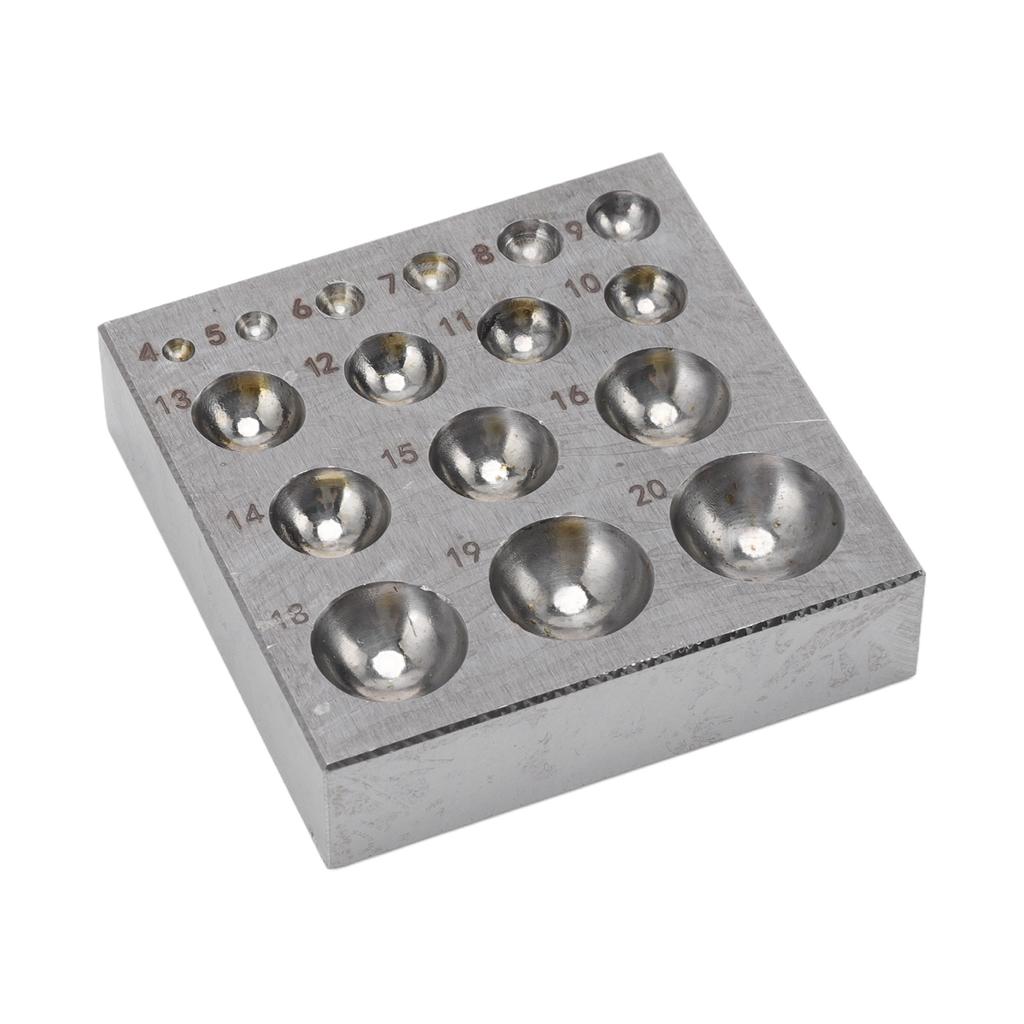 Steel Dapping Block Semi Circular Metal Forming Tool Doming Die Blocks for Jewelry Making