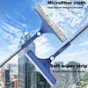 Glass Cleaning Tool Household Cleaning Window Tool Double-sided Window Wiper Cleaning Car Cleaning Tool Adjustable Long Handle