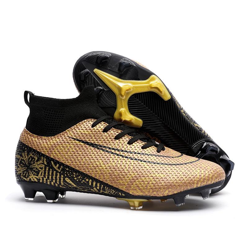 Football Shoes Men's Autumn High Top Long Shattered Nails Student Children Boys Professional Training Amazon Football Shoes