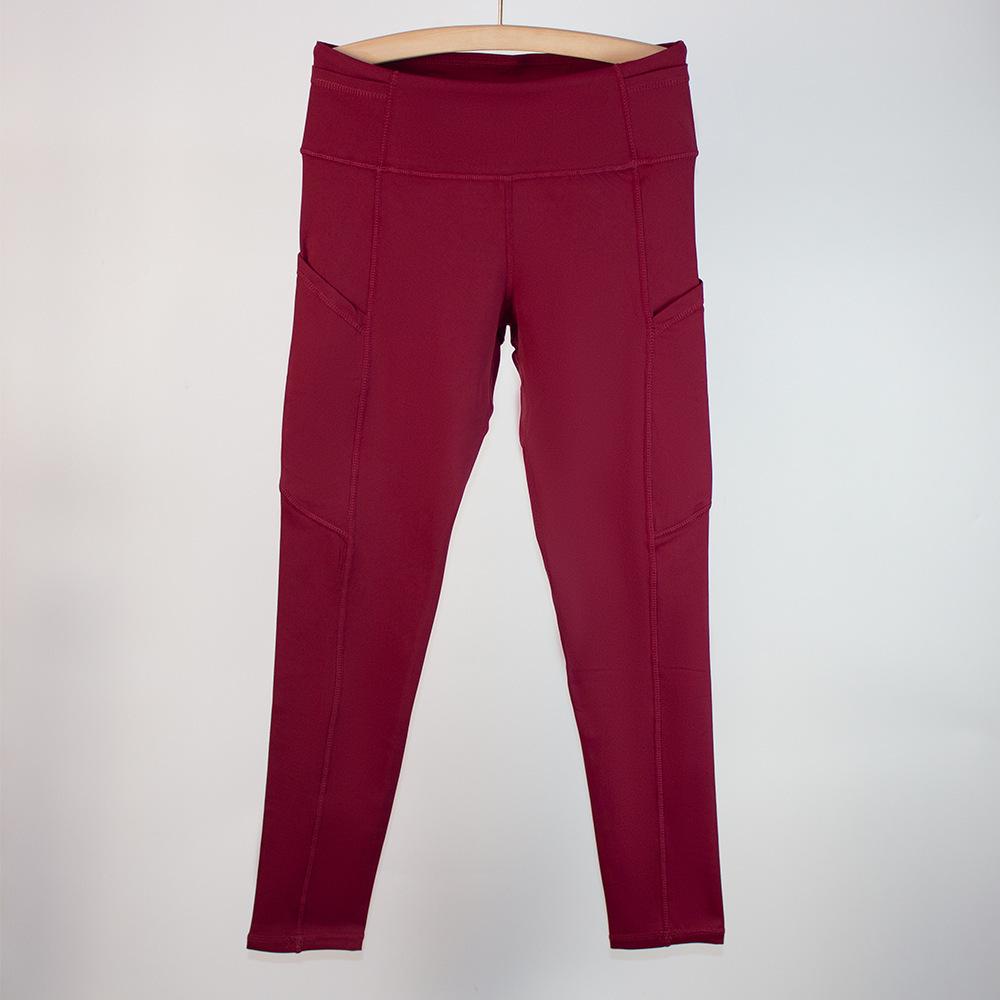 Women's High Waist Tummy Control Yoga Pants with Pockets - Tight Fit for Running, Cycling, and Outdoor Activities.