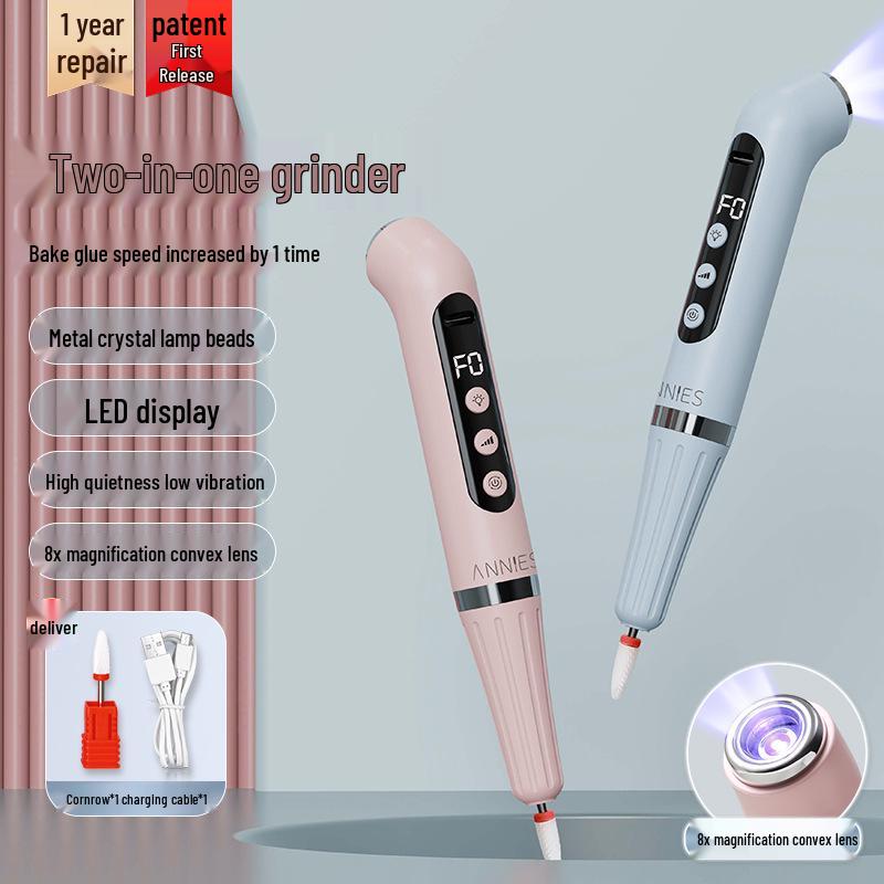 

2023 Two-in-One Pen-Type Nail Grinding & Quick-Dry Light Machine рожевий